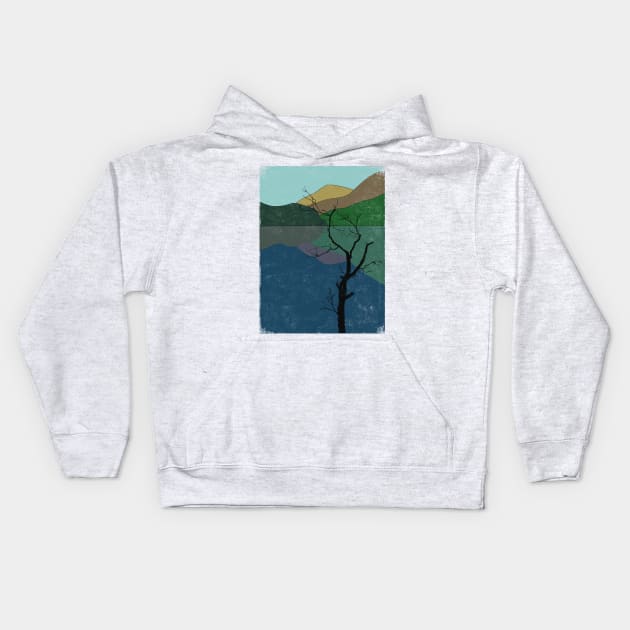 Lone Tree Kids Hoodie by bulografik